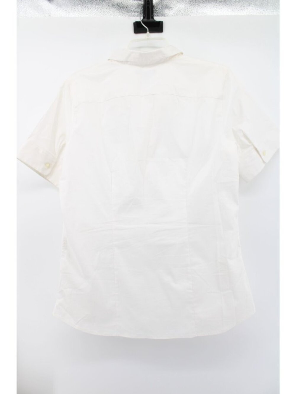 Lands End White Short Sleeve Ruffle Blouse Size 12 94314 - Picture 2 of 5